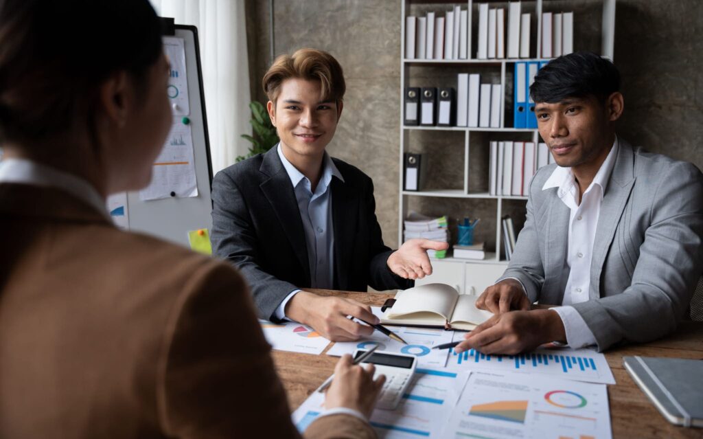 Desk scene reflecting organized document management.